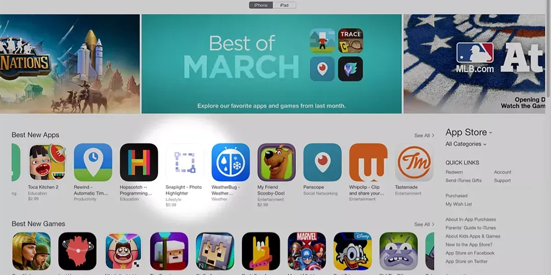 Snaplight featured in the App Store