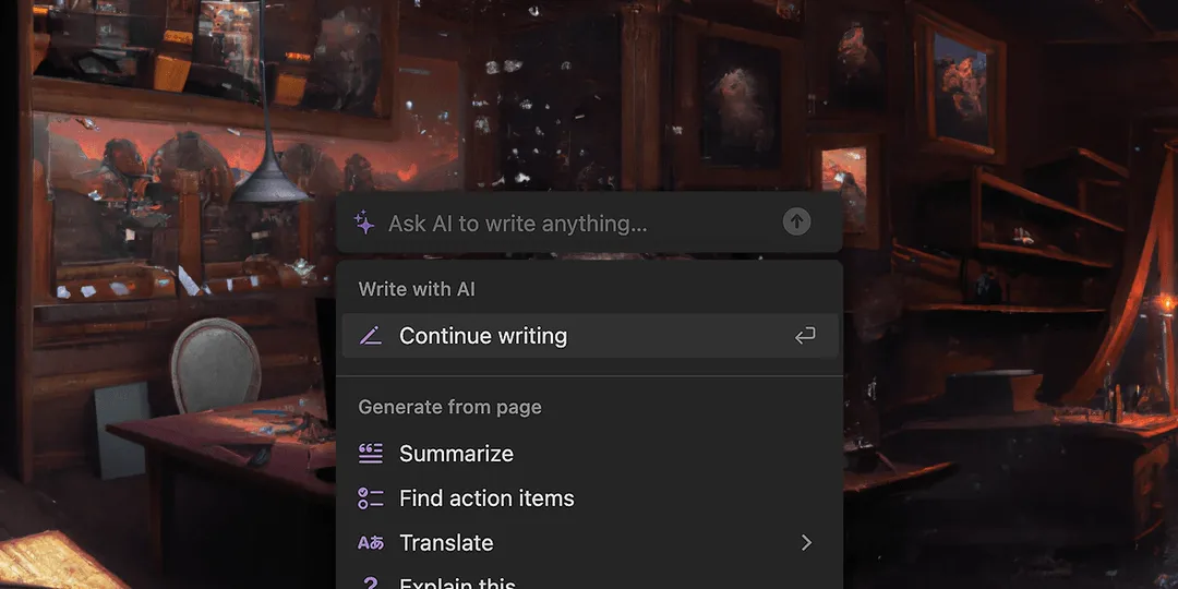 Notion AI work journal