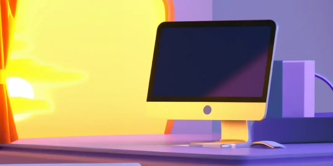 A desktop computer on a desk