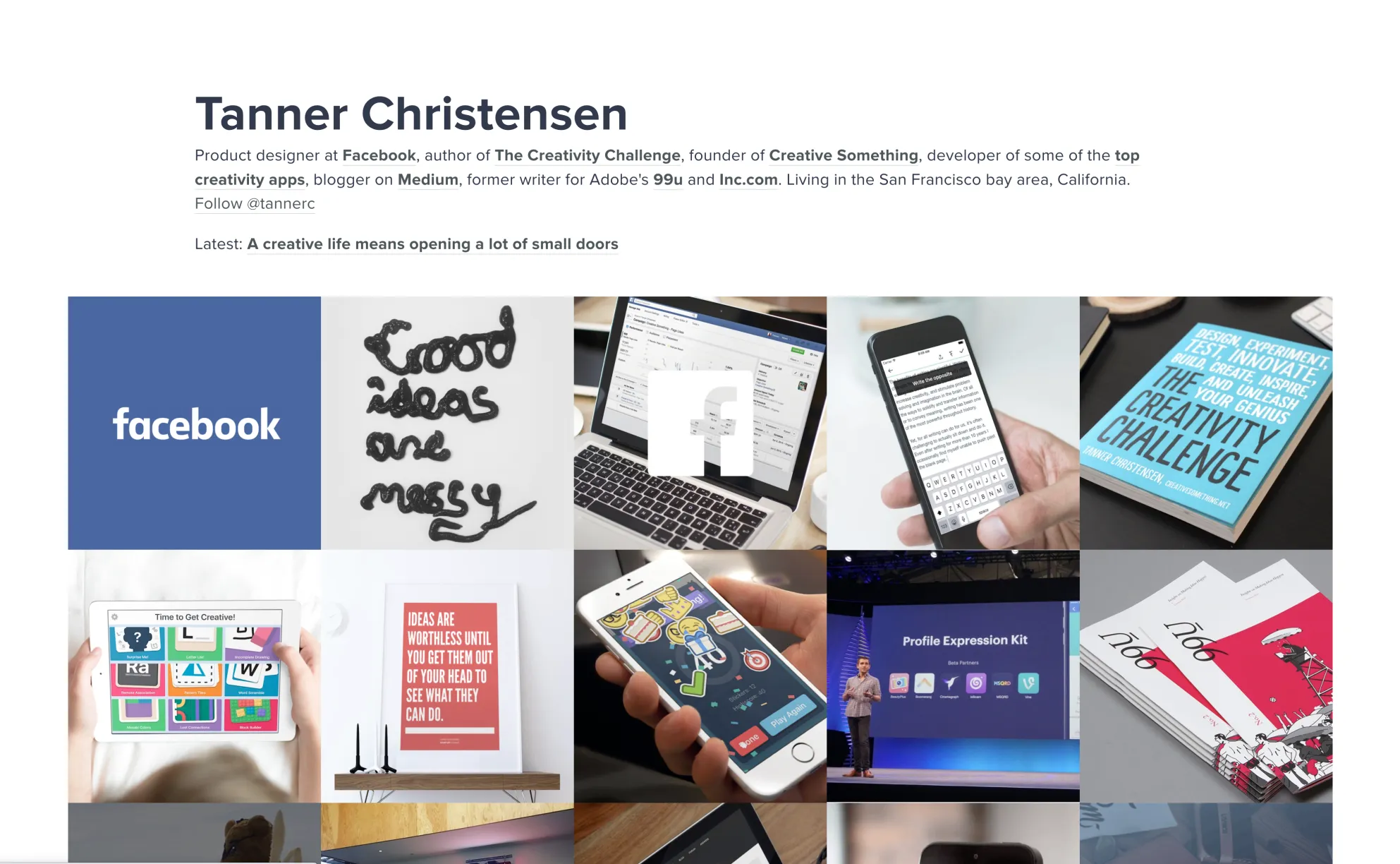 TannerChristensen.com in 2017